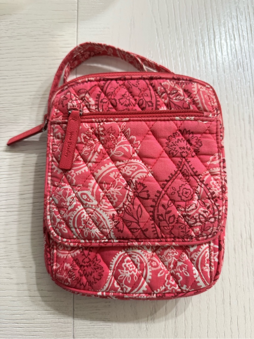 Used Vera Bradley Coral Pink Quilted Crossbody